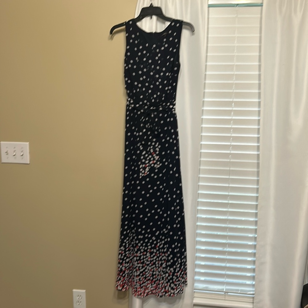 R&K Size 4 Maxi Dress Navy Coral